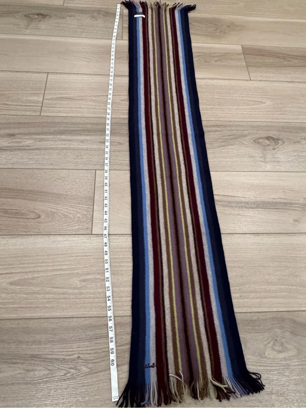 Paul Smith Signature Multi-Stripe Wool Scarf Made In Germany